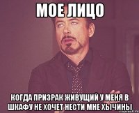 мое лицо когда призрак живущий у меня в шкафу не хочет нести мне хычины