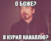 о боже? я курил канаплю?