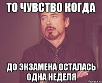 то чувство когда до экзамена осталась одна неделя