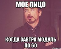 мое лицо когда завтра модуль по 60