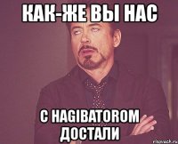 как-же вы нас с hagibatorom достали