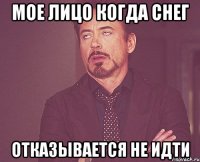 мое лицо когда снег отказывается не идти