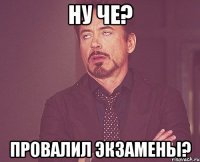 ну че? провалил экзамены?