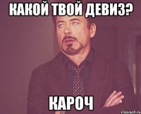 какой твой девиз? кароч