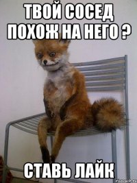 твой сосед похож на него ? ставь лайк