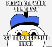 разбил случайно дома вазу всё плохо всё очень плохо