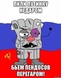 пили путинку недаром бьём пендосов перегаром!