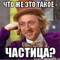 что же это такое - частица?