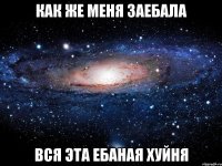 как же меня заебала вся эта ебаная хуйня