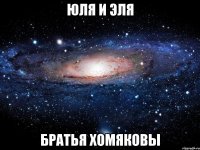 юля и эля братья хомяковы