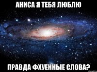 аниса я тебя люблю правда фхуенные слова?