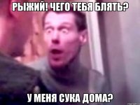 рыжий! чего тебя блять? у меня сука дома?