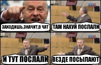 ЗАХОДИШЬ,ЗНАЧИТ,В ЧАТ ТАМ НАХУЙ ПОСЛАЛИ И ТУТ ПОСЛАЛИ ВЕЗДЕ ПОСЫЛАЮТ