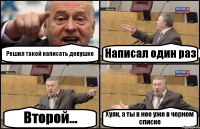 Решил такой написать девушке Написал один раз Второй... Хуяк, а ты в нее уже в черном списке