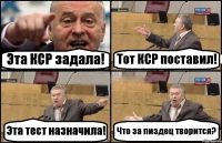 Эта КСР задала! Тот КСР поставил! Эта тест назначила! Что за пиздец творится?