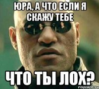 юра, а что если я скажу тебе что ты лох?