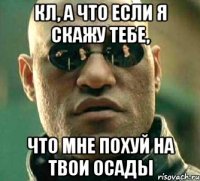 кл, а что если я скажу тебе, что мне похуй на твои осады