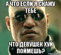 а что если я скажу тебе что девушек хуй поймешь?