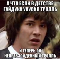 а что если в детстве гайдука укусил тролль и теперь он непревзойденный тролль