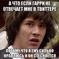 а что если гарри не отвечает мне в твиттере потому что я ему сильно нравлюсь и он стесняется