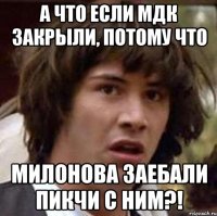 а что если мдк закрыли, потому что милонова заебали пикчи с ним?!