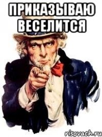 приказываю веселится 