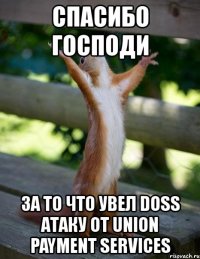 спасибо господи за то что увел doss атаку от union payment services