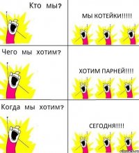 МЫ КОТЕЙКИ!!! ХОТИМ ПАРНЕЙ!!! СЕГОДНЯ!!!