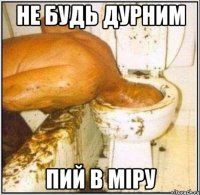 не будь дурним пий в міру