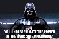  you underestimate the power of the dark side.mnahahaha