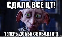 сдала все цт! теперь добби свободен!!!