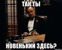 так ты новенький здесь?