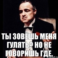 Ты зовёшь меня гулять? но не говоришь где.