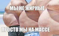 Мы не жирные Просто мы на массе