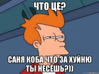 что це? саня коба что за хуйню ты несёшь?))