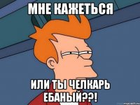 мне кажеться или ты челкарь ебаный??!