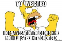 то чувство когда уебался по весне и не можешь тренить всё лето