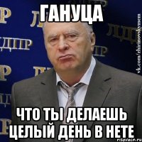 гануца что ты делаешь целый день в нете