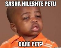 sasha hileshte petu care pet?