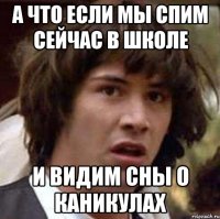 а что если мы спим сейчас в школе и видим сны о каникулах