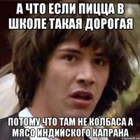 а что если пицца в школе такая дорогая потому что там не колбаса а мясо индийского капрана