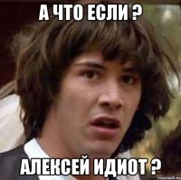 а что если ? алексей идиот ?