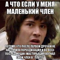 а что если у меня маленький член потому что после первой дрочки не наступила переодизация и во всех последующих мастурбация вогнал свой член в "плато"