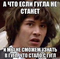 а что если гугла не станет и мы не сможем узнать в гугл, что стало с гугл