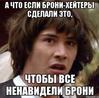 а что если брони-хейтеры сделали это, чтобы все ненавидели брони