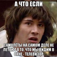 а что если самолёты на самом деле не летают а то, что мы видим в окне - телевизор