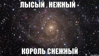 лысый , нежный - король снежный