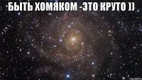 быть хомяком -это круто )) 