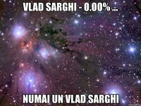 vlad sarghi - 0.00% ... numai un vlad sarghi