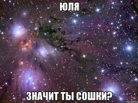 юля значит ты сошки?